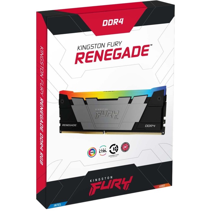 Память DDR4 2x16GB 3200MHz Kingston KF432C16RB12AK2/32 Fury Renegade RGB RTL Gaming PC4-256   106500 - фото 51590116