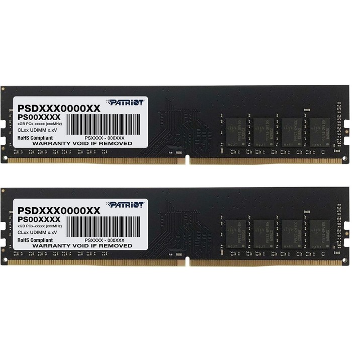 Память DDR4 2x8GB 2666MHz Patriot PSD416G2666K Signature RTL PC4-21300 CL19 DIMM 288-pin 1.   106501 - Фото 1