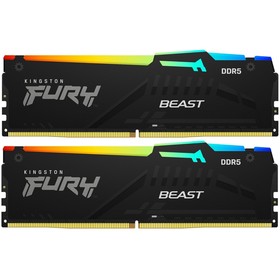 Память DDR5 2x16GB 6000MHz Kingston KF560C36BBEAK2-32 Fury Beast Black RGB RTL Gaming PC5-4   106502