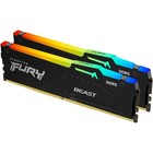 Память DDR5 2x32GB 6000MHz Kingston KF560C36BBEAK2-64 Fury Beast Black RGB RTL Gaming PC5-4   106502 - Фото 2