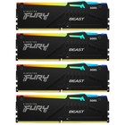 Память DDR5 4x32GB 5600MHz Kingston KF556C40BBAK4-128 Fury Beast Black RGB RTL Gaming PC5-4   106502 - фото 51590651