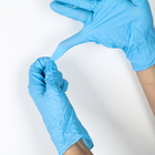 Перчатки хозяйственные нитриловые, размер M, 10 шт/уп (5 пар), цвет голубой - Фото 2