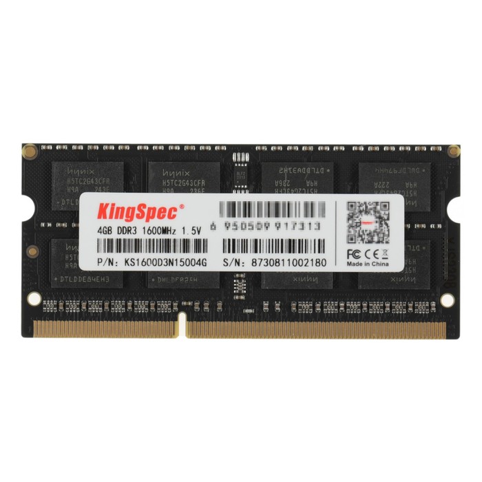 Память DDR3 4GB 1600MHz Kingspec KS1600D3N15004G RTL PC3-12800 CL11 SO-DIMM 240-pin 1.5В si   106504 - Фото 1