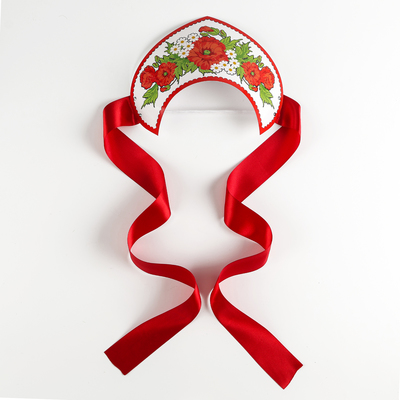 Кокошник «Маки в ромашках»