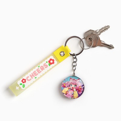 Брелок для ключей детский аниме «Девочка-кошка», 3.5×14 см