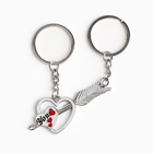 Брелок для ключей парный, «Ты моя булочка», металл, 9 х 14 см - Фото 3