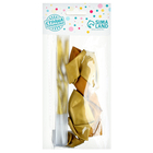 Свечи для торта (6 шт.) + воздушные шары (5 шт.), золотые - Фото 5