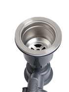 Кухонная мойка ZEIN M02, S=3.0 и 0.7 мм, смеситель, корзины, разделочная доска, сифон, графит - Фото 19