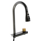 Кухонная мойка ZEIN M03, S=3.0 и 0.7 мм, смеситель, корзины, разделочная доска, сифон, графит - Фото 36