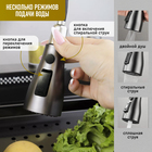 Кухонная мойка ZEIN M03, S=3.0 и 0.7 мм, смеситель, корзины, разделочная доска, сифон, графит - Фото 7