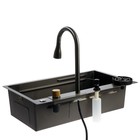Кухонная мойка ZEIN M03, S=3.0 и 0.7 мм, смеситель, корзины, разделочная доска, сифон, графит - Фото 25