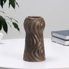 Ваза керамика настольная "Абнер" волны, d=6 см, h=17 см, коричневый - фото 321769180