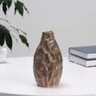 Ваза керамика настольная "Абнер" узор бутыль, d=3см, h=17 см, коричневый - фото 24572460