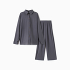 Комплект женский (сорочка, брюки) MINAKU: Home collection цвет графит, р-р 42 - фото 321769316