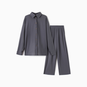 Комплект женский (сорочка, брюки) MINAKU: Home collection цвет графит, р-р 42