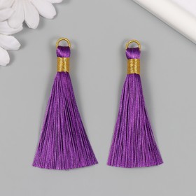 Декор для творчества текстиль "Кисть. Оливия" фиолетовый набор 2 шт 8х1,2 см