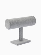 Подставка для часов, браслетов, цепочек «Мини», флок, 16×6×14 см, d=5 см, цвет серый - Фото 2