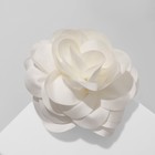 Брошь текстильная «Цветок» камелия, цвет белый - фото 6228071