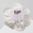 Брошь текстильная «Цветок» камелия, белая - Фото 3