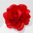 Брошь текстильная «Цветок» камелия, цвет красный - фото 6228075