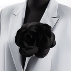 Брошь текстильная «Цветок» камелия, чёрная - Фото 2