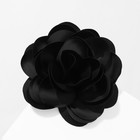 Брошь текстильная «Цветок» камелия, цвет чёрный - фото 6228079