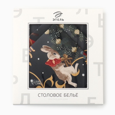 Набор новогодний «Этель» Fairy tale: скатерть 150×220 см ±3 см, с ВГМО, салфетка 40×40 см-12 шт., 100% хлопок