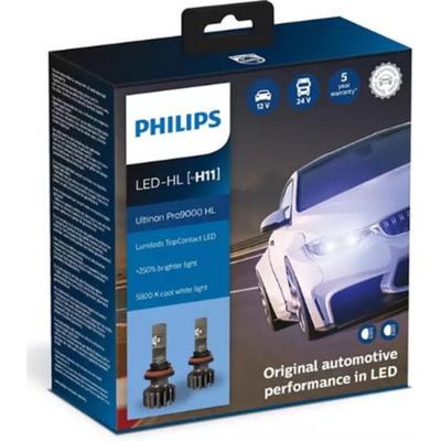 Лампа Philips H11 12/24V-LED (PGJ19-2) 5800K 18W Ultinon Pro9000 HL LED, 2 шт, 11362U90CWX2   685927