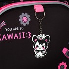 Рюкзак школьный 35 x 26 x 14см, эргономичная спинка, Across 178, черный/розовый - фото 24639426