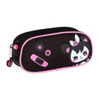 Рюкзак школьный 35 x 26 x 14см, эргономичная спинка, Across 178, черный/розовый - фото 24639427