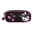 Рюкзак школьный 35 x 26 x 14см, эргономичная спинка, Across 178, черный/розовый - фото 24639428