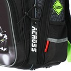 Рюкзак школьный 40х33х15см, эргономичная спинка, Across 410, серый/зеленый - Фото 10