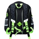 Рюкзак школьный 40х33х15см, эргономичная спинка, Across 410, серый/зеленый - фото 24639447