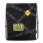 Рюкзак школьный 40х33х15см, эргономичная спинка, Across 410, черный/желтый - фото 24639478