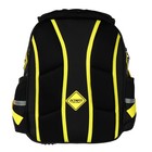 Рюкзак школьный 40х33х15см, эргономичная спинка, Across 410, черный/желтый - фото 24639472