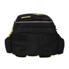 Рюкзак школьный 40х33х15см, эргономичная спинка, Across 410, черный/желтый - фото 24639473