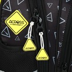 Рюкзак школьный 40х33х15см, эргономичная спинка, Across 410, черный/желтый - фото 24639475