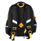 Рюкзак школьный 40х33х15см, эргономичная спинка, Across 410, черный/оранжевый - фото 24573048