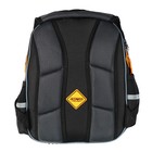 Рюкзак школьный 40х33х15см, эргономичная спинка, Across 410, черный/оранжевый - фото 24573049