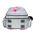 Рюкзак школьный 40х33х15см, эргономичная спинка, Across 410, серый/розовый - фото 24639503