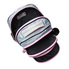 Рюкзак школьный 40х33х15см, эргономичная спинка, Across 410, серый/розовый - фото 24639504