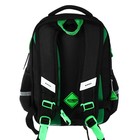 Рюкзак школьный 37 x 28 x 13см, эргономичная спинка, Across 557, + мешок, черный/зеленый - Фото 5