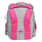 Рюкзак школьный 37 x 28 x 13см, эргономичная спинка, Across 557, серый/розовый - фото 24639556