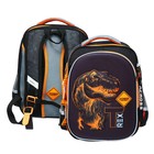 Рюкзак школьный 37 x 28 x 13см, эргономичная спинка, Across 557, + мешок, черный/оранжевый - Фото 1