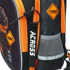 Рюкзак школьный 37 x 28 x 13см, эргономичная спинка, Across 557, + мешок, черный/оранжевый - Фото 10
