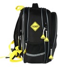 Рюкзак школьный 37 x 28 x 13см, эргономичная спинка, Across 557, серый/оранжевый - фото 24639576