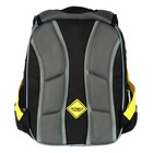 Рюкзак школьный 37 x 28 x 13см, эргономичная спинка, Across 557, серый/оранжевый - фото 24639578