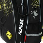 Рюкзак школьный 37 x 28 x 13см, эргономичная спинка, Across 557, серый/оранжевый - фото 24639582