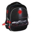 Рюкзак школьный 37 x 28 x 13см, эргономичная спинка, Across 557, черный/красный - фото 24639588