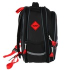 Рюкзак школьный 37 x 28 x 13см, эргономичная спинка, Across 557, черный/красный - фото 24639590